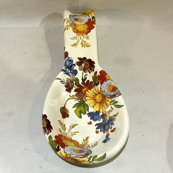 MACKENZIE-CHILDS Metal Spoon / Spoon Rest FLOWER MARKET DESIGN - Picture 4 of 7